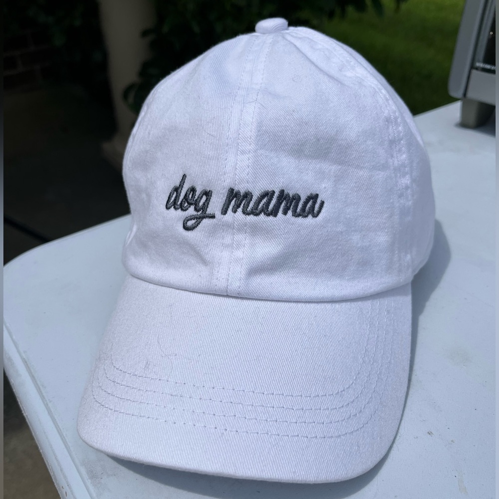 White Dog Mama baseball cap. New with tags
